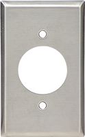 WALL PLATE RND HOLE 1G SS 1PK