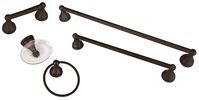 Boston Harbor Bath Accessory Set, Oil Rubbed Bronze, 5-Piece, For: Bathroom