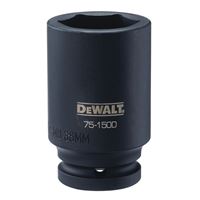 DeWALT DWMT75150OSP Impact Socket, 36 mm Socket, 3/4 in Drive, 6-Point, CR-440 Steel, Black Oxide