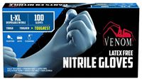 Venom Steel VEN4145 Non-Sterile Disposable Gloves, L/XL, Nitrile, Blue, 9 in L