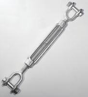 BARON 19-5/8X9 Turnbuckle, 3500 lb Working Load, 5/8 in Thread, Jaw, Jaw, 9 in L Take-Up, Galvanized Steel