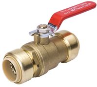 B & K 107-065HC Ball Valve, 1 in Connection, Push-Fit, 200 psi Pressure, Manual Actuator, Brass Body