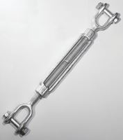 BARON 19-5/8X6 Turnbuckle, 3500 lb Working Load, 5/8 in Thread, Jaw, Jaw, 6 in L Take-Up, Galvanized Steel