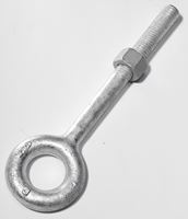 BARON 24-3/8X4-1/2 Eye Bolt, 3/8 in Thread, 2-1/2 in L Thread, 3/4 in ID x 1-1/2 in OD Dia Eye, 4-1/2 in L Shank