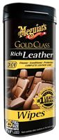 Meguiars G10900 Leather Wipes, Sweet Herbal, Effective to Remove: Dirt, Grime, 25-Wipes