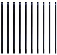 BALUSTER RECT STEEL BLK 38X1IN