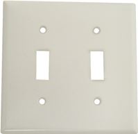 Eaton Wiring Devices 2139W-BOX Wallplate, 4-1/2 in L, 4-9/16 in W, 2 -Gang, Thermoset, White, High-Gloss, Pack of 10