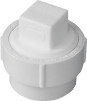 Canplas 193702AS Cleanout Body with Threaded Plug, 2 in, Spigot x FNPT, PVC, White