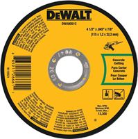 DeWALT DWA8051C Cutting Wheel, 4-1/2 in Dia, 0.045 in Thick, 7/8 in Arbor, Aluminum Oxide Abrasive