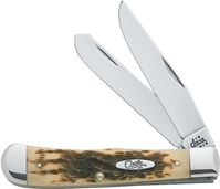 CASE 00163 Folding Pocket Knife, 3-1/4 in Clip, 3.27 in Spey L Blade, Chrome Vanadium Steel Blade, 2-Blade