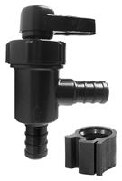 Flair-It 30884 Stop Valve, 1/2 x 1/2 in Connection, 100 psi Pressure, Polysulfone Body