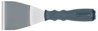 Allway Tools BS3 Paint Scraper, 3 in W Blade, Bent Blade, Steel Blade, Nylon Handle, Soft Grip Handle