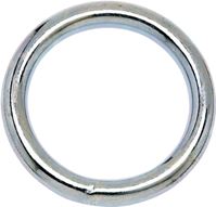 Campbell T7661152 Welded Ring, 200 lb Working Load, 2 in ID Dia Ring, #3 Chain, Steel, Nickel-Plated