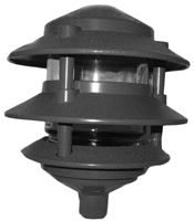 Teddico/Bwf P-3B Louver Light, 110/120 V, Incandescent Lamp, Metal Fixture, Black