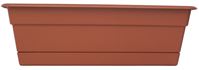 Bloem DCBT24-46 Window Box Planter, 5-3/4 in H, 24 in W, Rectangular, Plastic, Terra Cotta