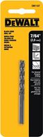 DeWALT DW1107 Jobber Drill Bit, 7/64 in Dia, 2-5/8 in OAL, Parabolic Flute, 7/64 in Dia Shank, Round Shank, Pack of 5