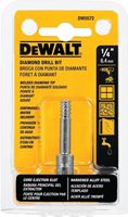 DeWALT DW5572 Drill Bit, 1/4 in Dia, 2-1/4 in OAL, Spiral Flute, 3/8 in Dia Shank, Round Shank