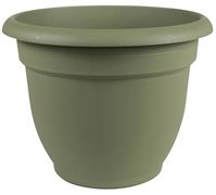 Bloem 20-56406 Planter, 6 in Dia, 5-1/4 in H, 6-1/2 in W, Round, Plastic, Living Green, Pack of 10