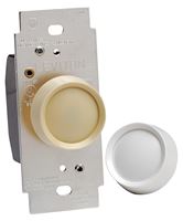 Leviton R00-RNL06-0TW Rotary Dimmer, 120 V, 600 W, CFL, Halogen, Incandescent, LED Lamp, White