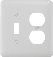 Amerelle 935TDW Wallplate, 5 in L, 4-5/8 in W, 2 -Gang, Steel, White