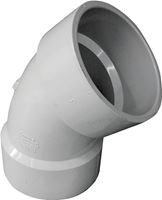 Canplas 192503 Sanitary Pipe Elbow, 3 in, Hub, 45 deg Angle, PVC