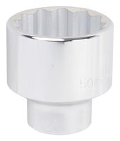 Vulcan MT-SM6050 Drive Socket, 50 mm Socket, 3/4 in Drive, 12-Point, Chrome Vanadium Steel, Chrome