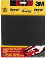 3M 9084 Sandpaper, 11 in L, 9 in W, 600 Grit, Ultra Fine, Silicone Carbide Abrasive