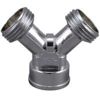 Plumb Pak PP850-1 Y-Connector, Metal, Chrome, For: Standard Hose Coupling