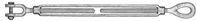 BARON 18-1/2X6 Turnbuckle, 2200 lb Working Load, 1/2 in Thread, Jaw, Eye, 6 in L Take-Up, Galvanized Steel