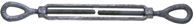 BARON 15-1/2X12 Turnbuckle, 2200 lb Working Load, 1/2 in Thread, Eye, Eye, 12 in L Take-Up, Galvanized Steel