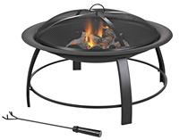 Seasonal Trends KLF-150031 Fire Pit, 30 in OAW, 30 in OAD, 19 in OAH, Round, Steel