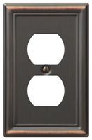 Amerelle Chelsea 149DDB Receptacle Wallplate, 2 -Gang, Steel, Bronze, Pack of 4