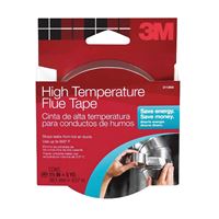 3M 2113 Flue Tape, 15 ft L, 1-1/2 in W, Foil Backing, Silver