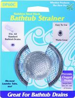 Whedon DP60C Bathtub Strainer with Ring, Stainless Steel