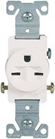 Eaton Wiring Devices 816W-BOX Single Receptacle, 2 -Pole, 250 V, 15 A, Side Wiring, NEMA: NEMA 6-15R, White