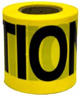 CH Hanson 16100 Barricade Safety Tape, 300 ft L, 3 in W, Yellow, Polyethylene