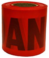 CH Hanson 16103 Barricade Safety Tape, 300 ft L, 3 in W, Red, Polyethylene
