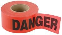 CH Hanson 16003 Barricade Safety Tape, 1000 ft L, 3 in W, Red, Polyethylene