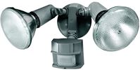 Heath Zenith HZ-5411-GR Motion Activated Security Light, 120 V, 300 W, 2-Lamp, Halogen Lamp, Metal/Plastic Fixture