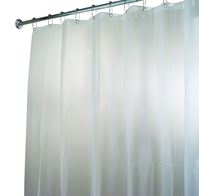 iDESIGN 14752 Shower Curtain/Liner, 72 in L, 72 in W, EVA Foam, White