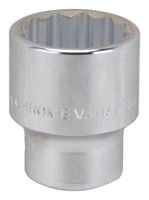 Vulcan MT-SM6034 Drive Socket, 34 mm Socket, 3/4 in Drive, 12-Point, Chrome Vanadium Steel, Chrome