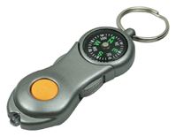 Vulcan 72-237 Key Ring Compass, Key Ring Ring, 7/8 in Dia Ring, Plastic Case, Gray, Pack of 36