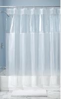 iDESIGN 26680 Shower Curtain, 72 in L, 72 in W, Vinyl, Clear, Pack of 2