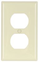 Eaton Wiring Devices 5132LA Receptacle Wallplate, 4-1/2 in L, 2-3/4 in W, 1 -Gang, Nylon, Light Almond, High-Gloss, Pack of 15