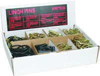 SpeeCo S28030100 Lynch Pin Assortment, 7/16 in Dia Pin, Steel, Yellow Zinc Dichromate