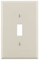 Leviton 00PJ1-00T Switch Wallplate, 4-7/8 in L, 3-1/8 in W, 1 -Gang, Nylon, Light Almond