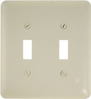 Amerelle 935TTAL Wallplate, 5 in L, 4-5/8 in W, 2 -Gang, Steel, Light Almond