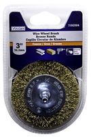 Vulcan 321901OR Wire Wheel Brush, 3 in Dia, 1/4 in Quick Change Shank in Arbor/Shank