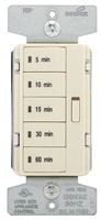 Eaton Wiring Devices PT18M-LA-K Minute Timer, 15 A, 120 V, 1800 W, 5 to 60 min Time Setting, Light Almond