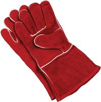 Imperial KK0159 Fireplace Gloves, Cowhide Leather Lining, Cowhide Leather, Red